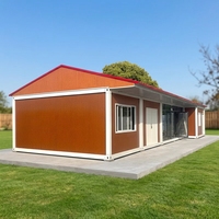 Maison conteneur économique en panneaux sandwich préfabriqués avec salle de bain et cuisine, bâtiment en acier préfabriqué