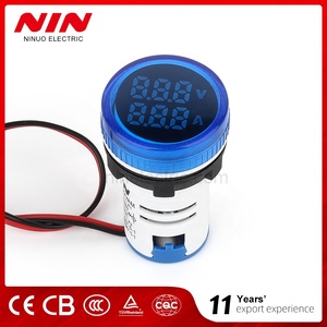 Nin 22Mm Màu Xanh Mini Vòng Bảng Điều Chỉnh Hiển Thị Kỹ Thuật Số Chỉ Số Tín Hiệu Ánh Sáng 2 + 1 Vôn Kế & Ampli Kế Khả năng Hiển Thị Cao Điện Áp Mét - Product Image 2
