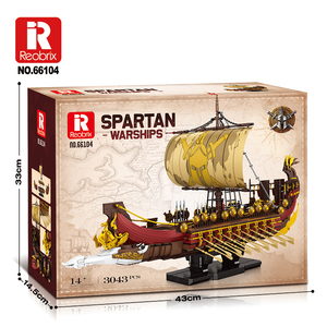 Ensemble <span class=keywords><strong>de</strong></span> blocs <span class=keywords><strong>de</strong></span> construction Reobrix 66104 Navire <span class=keywords><strong>de</strong></span> <span class=keywords><strong>guerre</strong></span> Spartan, 3043 pièces, modèle <span class=keywords><strong>de</strong></span> trireme grec antique, 78 cm, grand navire historique, jouet - Product Image 5