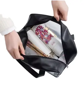 SP new design portable large capacity storage bag super fire simple travel cosmetic bags clear makeup pouch