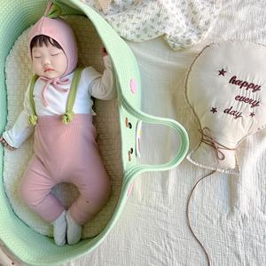 Corde de coton tissé <span class=keywords><strong>Moïse</strong></span> panier bébé dormir panier à langer dessin animé décoration comprend matelas matelas matelas matelas paniers de rangement - Product Image 2