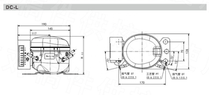 Compresores de energía Solar para refrigerador y congelador, compresor pequeño de 12V/24V CC - Product Image 6