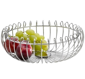 Muestra personalizada de acero inoxidable/acero al carbono/cesta de fruta de hierro hecha con mecanismo de alambre doblado 3D - Product Image 1