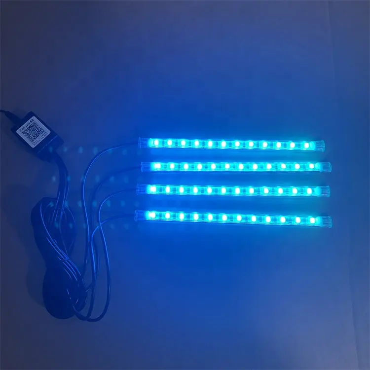 Decoração interior LED Starry efeito estrela laser RGB Luz Para Carro Projetor Atmosfera Carro USB pé bem luz
