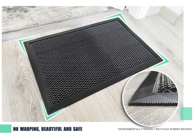 Durable Skid Resistance Dust Control Molded ECO-friendly Rubber entrance door mat(图4)