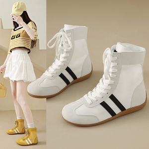 Baskets montantes de boxe tendance pour femme Dexun 2026 : Bottes plates, légères et confortables style <span class=keywords><strong>Dr</strong></span>. <span class=keywords><strong>Martens</strong></span> - Product Image 2