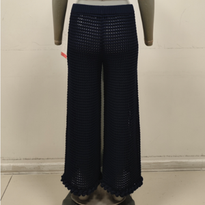 Pantalones de Punto Largos de Alta Calidad para Mujer, Diseño Personalizado OEM y ODM de Menton, con Borde Grueso en la Parte Inferior - Product Image 5