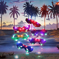 Fournitures pour Fêtes d'Halloween : Lunettes Lumineuses, Lunettes à Volets, Bâtons Lumineux, Lunettes de Soleil LED pour Enfants et Adultes en Plastique Hongxing