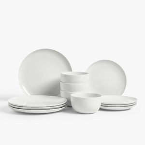Ensemble de bols à soupe et à côté en porcelaine blanche européenne, <span class=keywords><strong>assiette</strong></span> à déjeuner, <span class=keywords><strong>assiette</strong></span> en céramique, vaisselle, ensemble de dîner et tasse <span class=keywords><strong>luminarc</strong></span> - Product Image 5