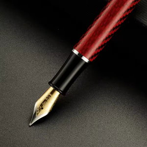 Hochwertige verchromte Teile bunt schwarz blau rot silber Carbon Fiber Barrel Luxus Metall Füll federhalter - Product Image 4