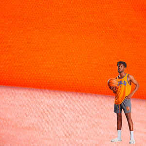 Tissu en maille œil-de-perdrix CVC 60/40 coton polyester absorbant l'humidité, vente en gros d'usine, pour maillots de sport de basketball - Product Image 1