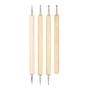 Haute qualité Double extrémité spirale pointeur stylo argile sculpture et acrylique ongles <span class=keywords><strong>dessin</strong></span> ensemble d'outils avec bois et acier inoxydable - Product Image 3