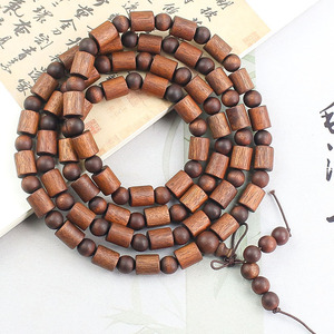 <b>Black</b> Agarwood Bracelet Barrel Beads Geometric Shape Unisex Everyday Wear Jewelry Hangzhou Origin HEIQN - Product Image 3
