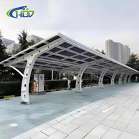 Système de montage au sol solaire galvanisé à chaud, structure de stationnement solaire extérieure en aluminium, directement de l'usine