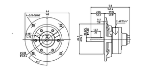Tipos de Motores Neumáticos, Motor Neumático Reversible de 4 Paletas <span class=keywords><strong>4AM</strong></span> 1.7hp - Product Image 6