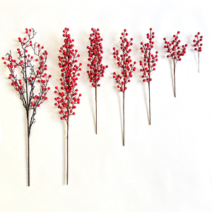 ZhiXia, venta al por mayor, materiales de espuma y plástico, fruta roja, ramas de arándanos, flor, decoración navideña para el hogar - Product Image 3