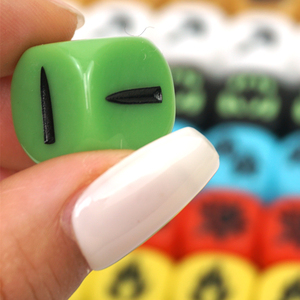 Tùy chỉnh 16mm 19mm góc tròn đầy màu sắc Acrylic Tabletop trò chơi xúc xắc thiết lập màu xanh lá cây màu vàng Board RPG & Tabletop trò chơi xúc xắc - Product Image 4