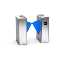 Barrière pivotante à empreintes digitales en acier inoxydable 304, tourniquet piéton automatique pour bâtiment commercial