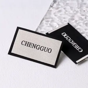 Cheap Custom Private Logo Grosgrain Clothes T Shirt Neck Garment Label Tags Cloth Woven Labels For Clothing