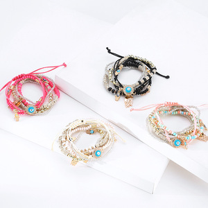 Ojo Perlen Hamsa Hand Anhänger Armband Schmuck Damen Trendy <span class=keywords><strong>Evil</strong></span> <span class=keywords><strong>Eye</strong></span> Hamsa Hand Charms Armbänder Bulk Custom - Product Image 4