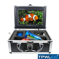 Système de caméra de pêche sous-marine portable 1000TVL avec moniteur 7 pouces, étanche IP68, 12 LED, câble de 15 m, détecteur de poissons