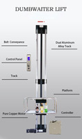 Mini monte-charge de type plateau, simple et compact, pour cuisine, hôtel et restaurant