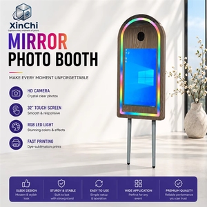 Cabina de Fotos con <span class=keywords><strong>Espejo</strong></span> Metálico de Vidrio Templado de 45 Pulgadas, Pantalla Táctil, Cámara, Impresora, Procesador I5, Garantía de 2 Años, Personalizable - Product Image 1