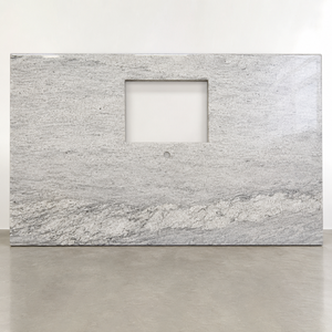 New River <b>White</b> Granite Prefab Vanity Top Granite Countertop Natural Stone Vanity Top Work Surface Cut-to-Size - Product Image 1