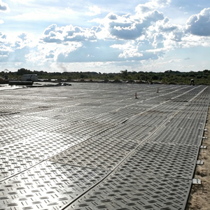 แผ่นรองพื้นแบบยืดหยุ่นสำหรับงานหนัก UHMWPE HDPE สำหรับงานก่อสร้าง แผ่นปูพื้นชั่วคราวสำหรับจอดรถ ป้องกันหญ้า ป้องกันพื้นถนน - Product Image 4