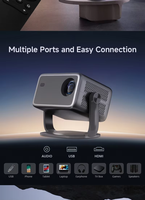 Mini projecteur portable WEMI L018, prise en charge vidéo 4K, résolution native 1920x1080p, home cinéma, Android 11, 1G+8G, LED