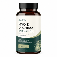 Capsules d'inositol, vitamine D3, ashwagandha, complément alimentaire pour la santé et le sommeil des adultes, marque privée OEM