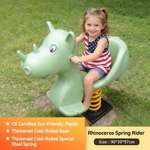 Cheval sauteur professionnel <span class=keywords><strong>Rhinoceros</strong></span>, équipement <span class=keywords><strong>de</strong></span> jeu extérieur pour enfants, jouets OEM ODM personnalisables - Product Image 2