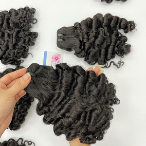 Cheveux tissés Fuzz Curl 100% cheveux humains vietnamiens Couleur noire |   Prix d'usine en gros - Product Image 1