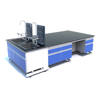 Table de laboratoire ISO9001 en gros, table de travail en bois et acier, banc chimique, mobilier de laboratoire, établi scientifique, usine d'origine pour laboratoire scolaire