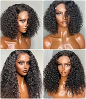 Perruque Lace Front de cheveux humains brésiliens en gros, perruque Lace Front de cheveux vierges bouclés pour les femmes noires