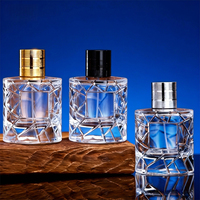 Flacons de parfum rechargeables en verre à pulvérisation uniforme, tendance, avec logo et étiquettes personnalisés, 50 ml et 100 ml, pour Cologne