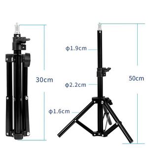 Venta al por mayor de fábrica, soporte de trípode de 50cm, soporte telescópico para cámara de teléfono móvil con 1/4 tornillos, anillo Universal, soporte para luz Selfie - Product Image 5