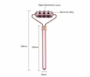 Gesichtsroller-Massagegerät Lifting-Schönheitsstab aus Metall mit Germaniumstein für Gesicht, Körper, Augen, Kinn und Hals zur Straffung und Anti-Aging - Product Image 1