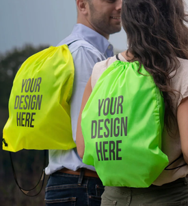 Promotional Pouch Colorful Polyester Nylon Shopping Bag Non-Woven <b>Drawstring</b> <b>Backpack</b> Custom Logo Available - Product Image 5