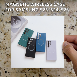 <span class=keywords><strong>Coque</strong></span> de téléphone magnétique sans fil en TPU, design luxueux, souple, antichoc, ajustement parfait à 100 % pour S25 S24 Ultra S23 Ultra - Product Image 2