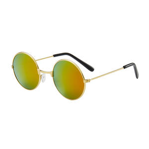 Gafas de <span class=keywords><strong>sol</strong></span> redondas y reflectantes para niños y niñas, anteojos de <span class=keywords><strong>sol</strong></span> infantiles de colores metalizados, estilo Retro, novedad de 2021 - Product Image 4
