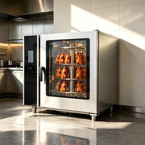 <span class=keywords><strong>Horno</strong></span> Eléctrico Rotatorio de Acero Inoxidable de Alta Capacidad para Asar Pollos, Apto para Restaurantes, Máquina Asadora de Pollos - Product Image 4