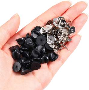 도매 PVC 고무 핀 백 나비 클러치 백업 홀더 11MM 너비 옷깃 에나멜 핀 공예 만들기 - Product Image 4