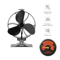 Ventilateur de poêle à granulés écologique à 3 pales pour foyer intérieur, alimenté par la chaleur de la cheminée à bois