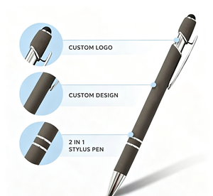 Custom Printed 2‑in‑1 Stylus Ballpoint <b>Pen</b> Touch Screen Writing Tool for Real Estate Agent Promotional Marketing Gift - Product Image 4