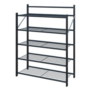 Multi Layer Iron <b>Shoe</b> <b>Rack</b> <b>Foldable</b> Metal Floor Stand For Bedroom Sneakers And High Heels Storage Organizer - Product Image 5
