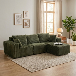 Cloud Sectional Boneless Modern Set Living Room Modular L Shaped Deep Seat Oversized <b>Memory</b> <b>Foam</b> Compressed 3 Seater - Product Image 1