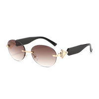 Lunettes de soleil unisexes à clipser sur le nez, sans monture, légères, UV400, verres colorés, Matrix Morpheus Mini, sans cadre, vintage, PC