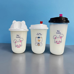 Vasos Desechables Ecológicos de PP en Forma de U de 90 mm de Pared Simple, Marca Huitianchen, con Logotipo Personalizado, Impresión por Serigrafía para Café, Refrescos y Boba - Product Image 2