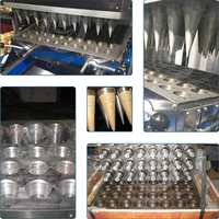 Ligne de machines à fabriquer des gaufrettes avec mini cornet de crème glacée à fond plat ORME à vendre à la production